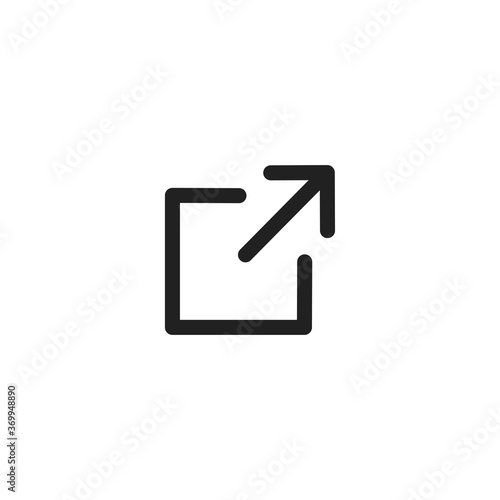 External link icon for web site design. Arrow flat line vector icon.