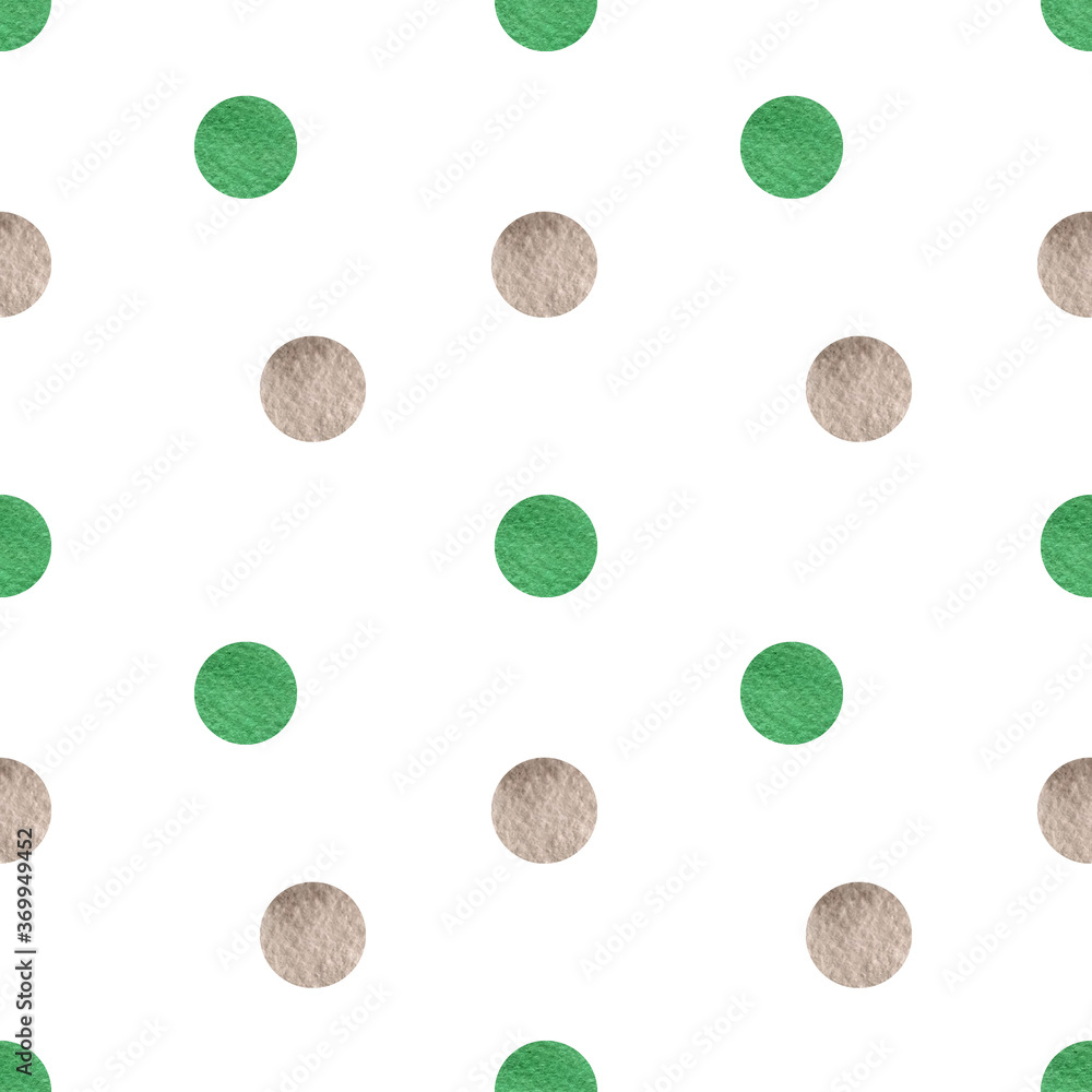 Seamless pattern with painted polka dot. Watercolor illustration Seamless pattern with painted polka dot. Watercolor illustration