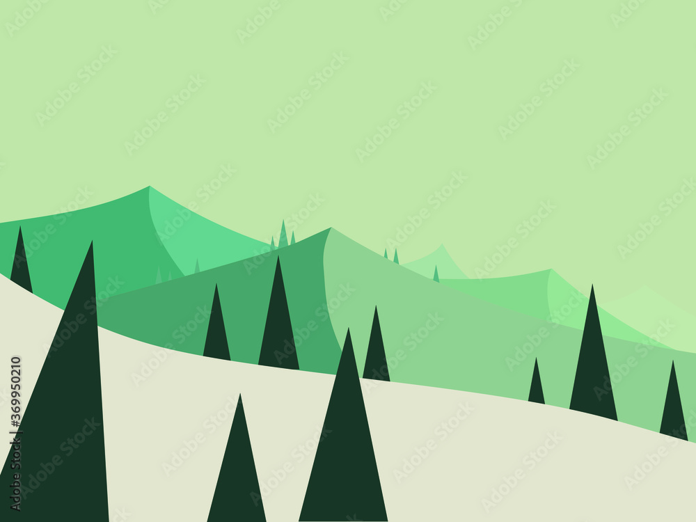 vector illustration of a mountain landscape vector illustration of a mountain landscape