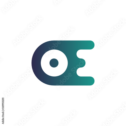 Letter o and e logo design