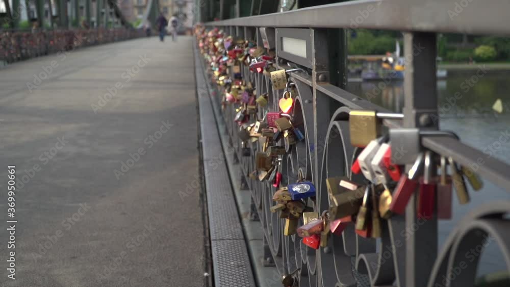 custom made wallpaper toronto digitalLove locks at Eiserner Steg footbridge in Frankfurt am Main Germany