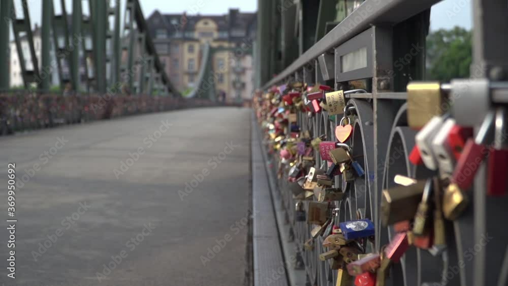 custom made wallpaper toronto digitalLove locks at Eiserner Steg footbridge in Frankfurt am Main Germany