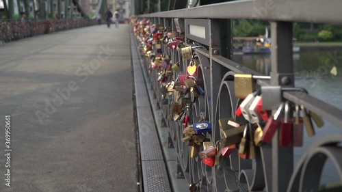 Wallpaper Mural Love locks at Eiserner Steg footbridge in Frankfurt am Main Germany Torontodigital.ca