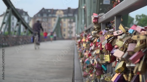 Wallpaper Mural Love locks at Eiserner Steg footbridge in Frankfurt am Main Germany Torontodigital.ca