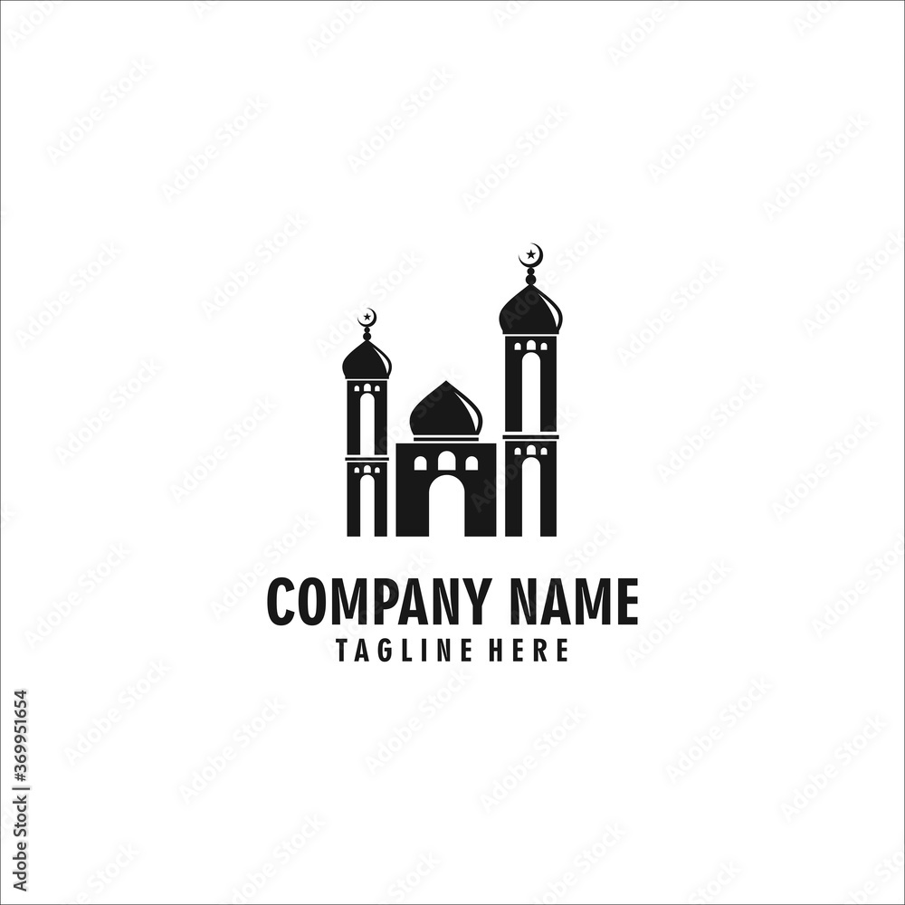 mosque silhouette logo icon