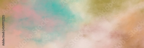 beautiful vintage abstract painted background with tan, peru and cadet blue colors and space for text or image. can be used as postcard or poster