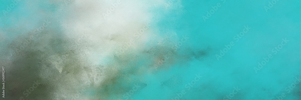 decorative old color brushed vintage texture with light sea green and pastel gray colors. distressed old textured background with space for text or image. can be used as header or banner