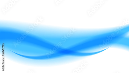 blue soft wave shape graphic on white background  abstract blue graphic smooth shape for banner copy space  blurred gradient blue wavy swirl soft effect  beautiful blue white wave curve for backdrop