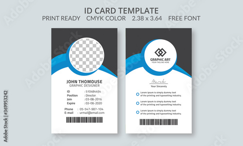 Creative id card template layout