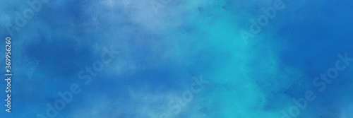 amazing abstract painting background texture with steel blue, corn flower blue and medium turquoise colors and space for text or image. can be used as horizontal background texture