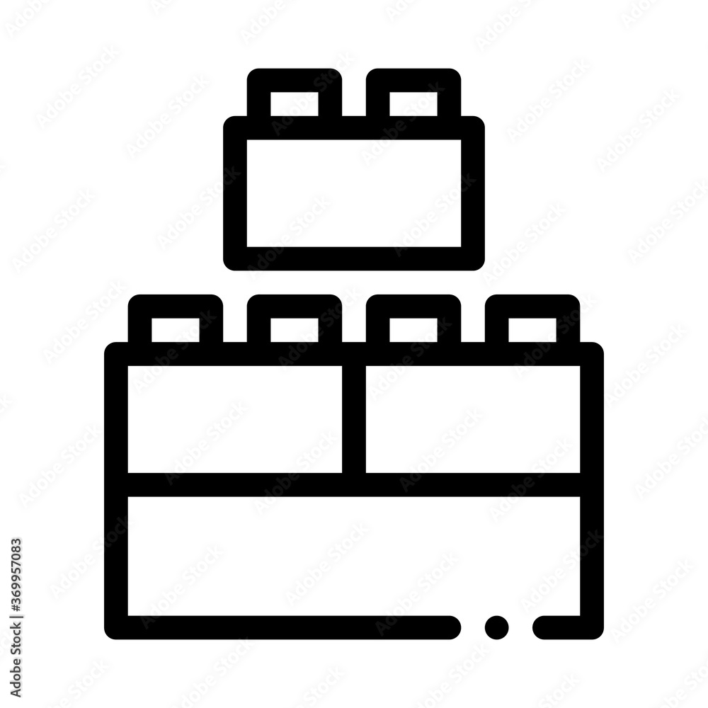 construction blocks icon vector. construction blocks sign. isolated contour symbol illustration construction blocks icon vector. construction blocks sign. isolated contour symbol illustration