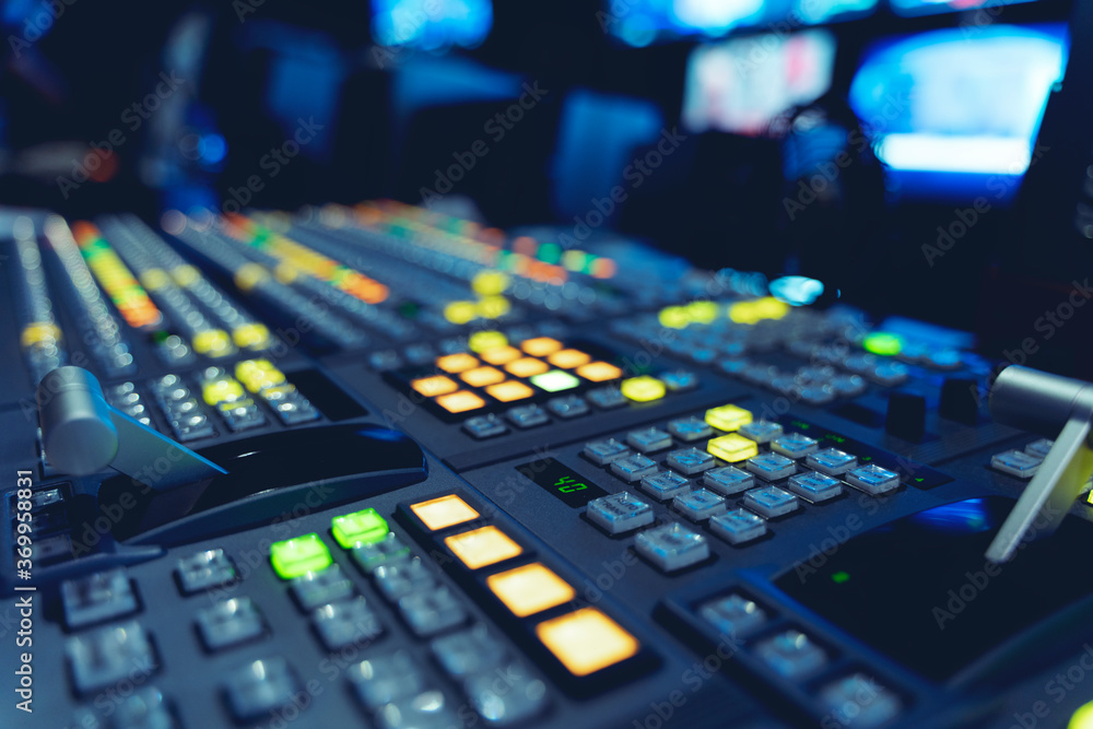 Inside an outside broadcasting truck: Video Switcher Inside an outside broadcasting truck: Video Switcher