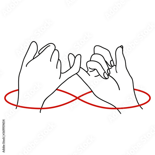 Promise outline with red thread