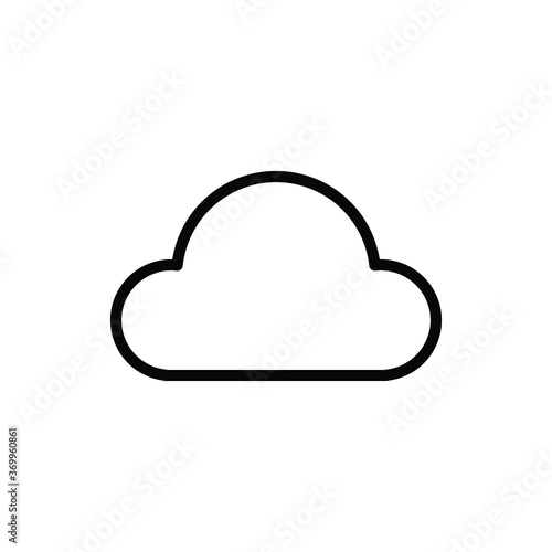 Cloud Icon Logo Vector Isolated. Nature and Weather Icon Set. Editable Stroke and Pixel Perfect.