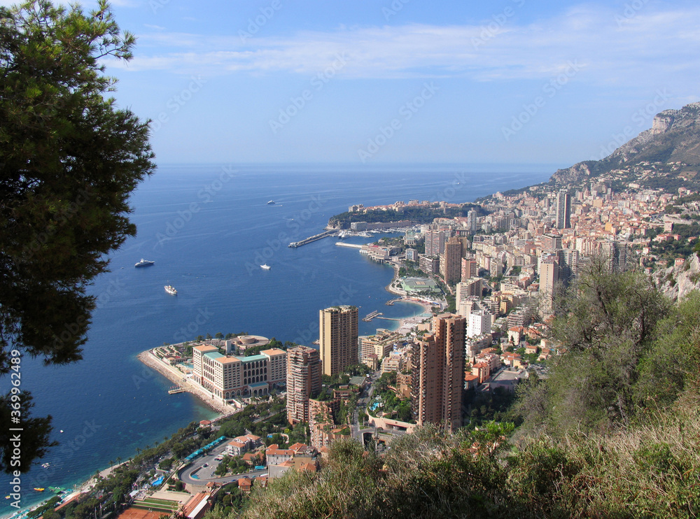 Fototapeta premium Teilansicht des Fuertentums von Monaco, Frankreich, Europa