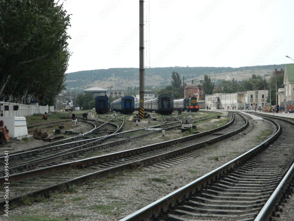 Fototapeta premium railway in the countryside