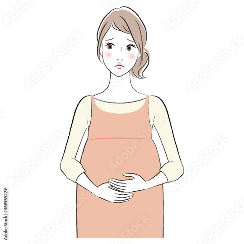 心配する妊婦さん