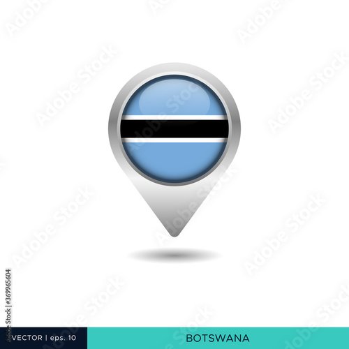 Free Download Botswana flag map pin vector design template - GFXLoad