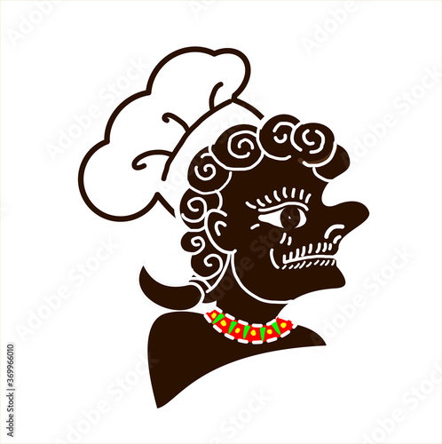Logo Thai southern style food with Thai shadow puppet vector