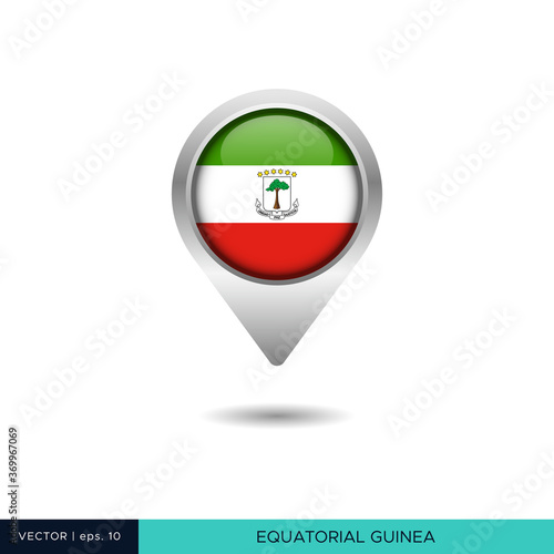 Free Download Equatorial Guinea flag map pin vector design template - GFXLoad