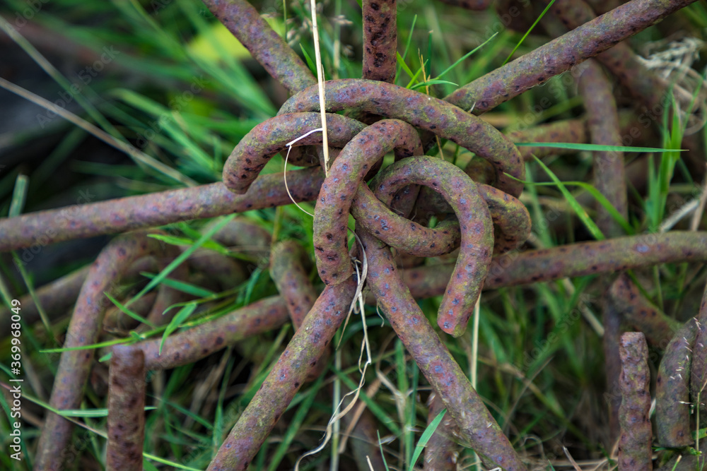 Rusty metal knots Rusty metal knots