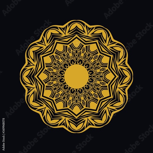 Mandalas with black and white for coloring books. Decorative round ornaments.