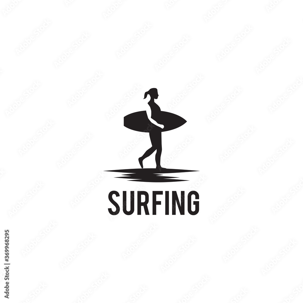 Surfer logo icon design template Surfer logo icon design template