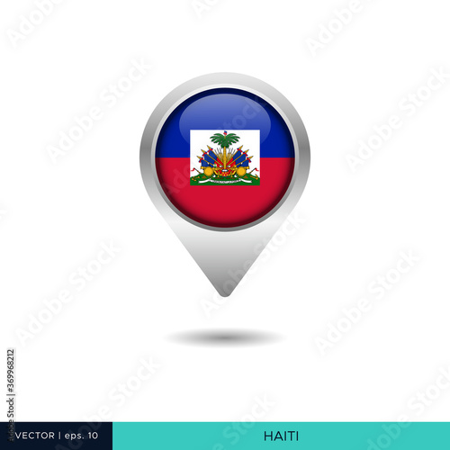 Free Download Haiti flag map pin vector design template - GFXLoad