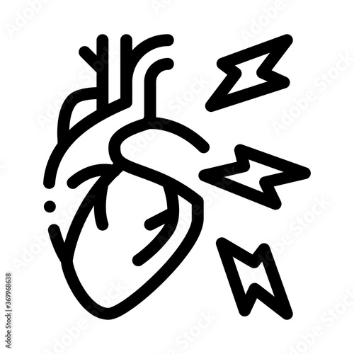 hypertension illness icon vector. hypertension illness sign. isolated contour symbol illustration