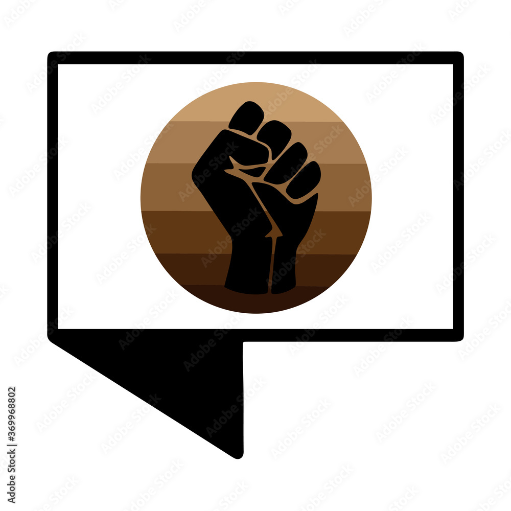 Symbol of the black freedom movement. Black lives matter. Movement for ...