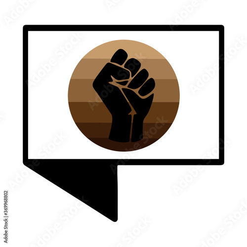 Symbol of the black freedom movement. Black lives matter. Movement for freedom and equality. Flat vector illustration.