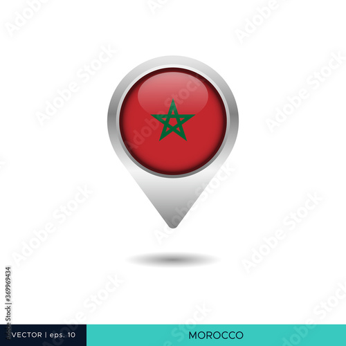 Free Download Morocco flag map pin vector design template - GFXLoad