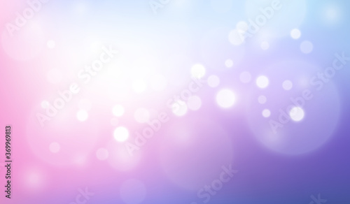 Abstract Blurred blue pink purple background. Soft pastel light gradient backdrop with bokeh effect. Vector illustration for your graphic design, banner, poster, website