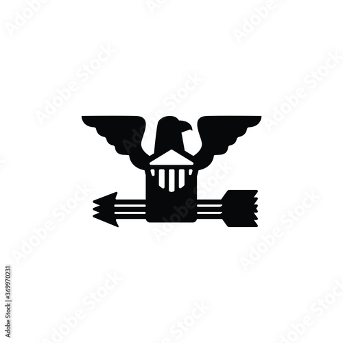 Colonel military rank icon vector
