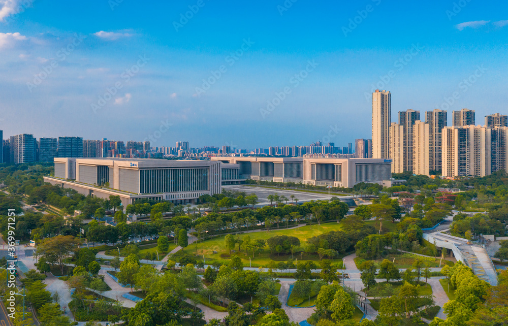 Fototapeta premium Architectural scenery of Dongping New town, Foshan City, Guangdong Province, China