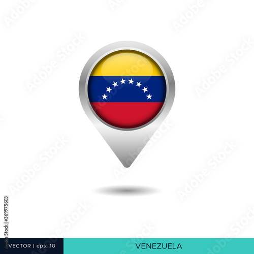 Venezuela flag map pin vector design template Free Download Venezuela flag map pin vector design template - GFXLoad