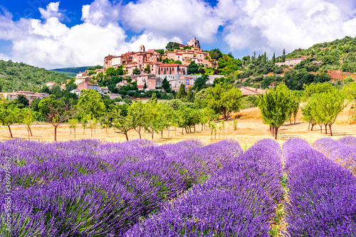 Banon, France hilltop village in Provence photo