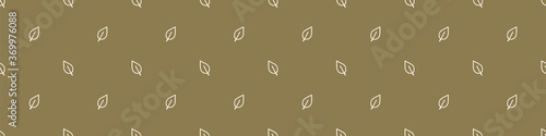 Seamless background leaf gender neutral baby border pattern. Simple whimsical minimal earthy 2 tone color. Kids nursery decor edging fashion ribbon trim.