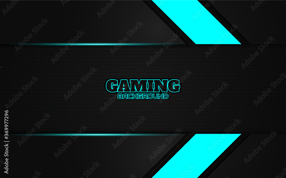 Abstract futuristic black and blue gaming background with modern esport ...