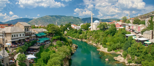 view of the city of mostar bosnia