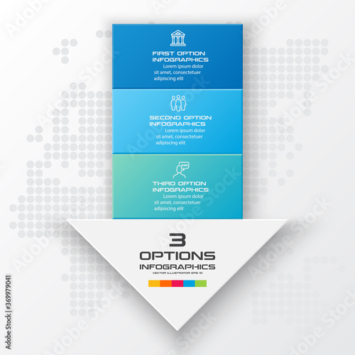 3 steps arrow infographic element,Business concept,Vector illustration.