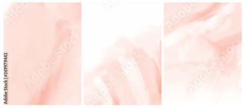 Simple Geometric Vector Blanks. Light Pink Free Hand Textured Background. Abstract Vector Prints Ideal for Layout, Cover, Card. Creative Painted Layouts.
