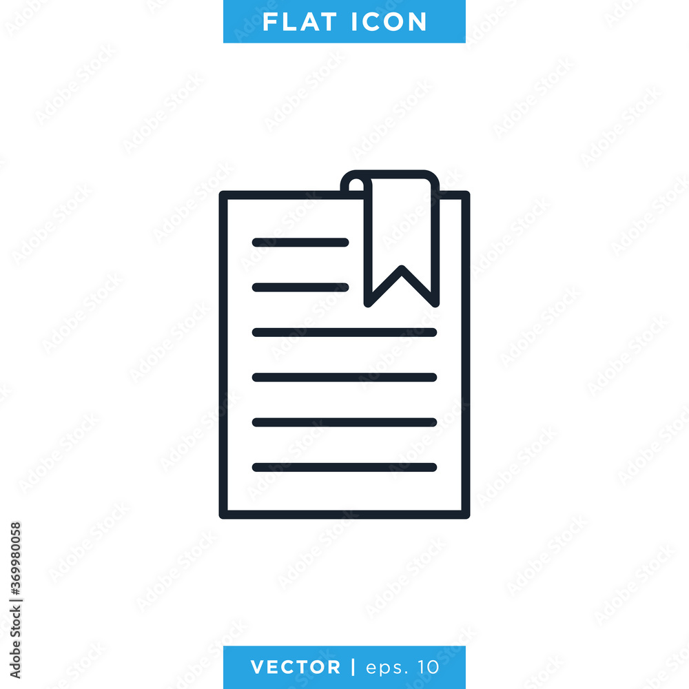 Bookmark Icon Vector Design Template. Editable Stroke. Bookmark Icon Vector Design Template. Editable Stroke.