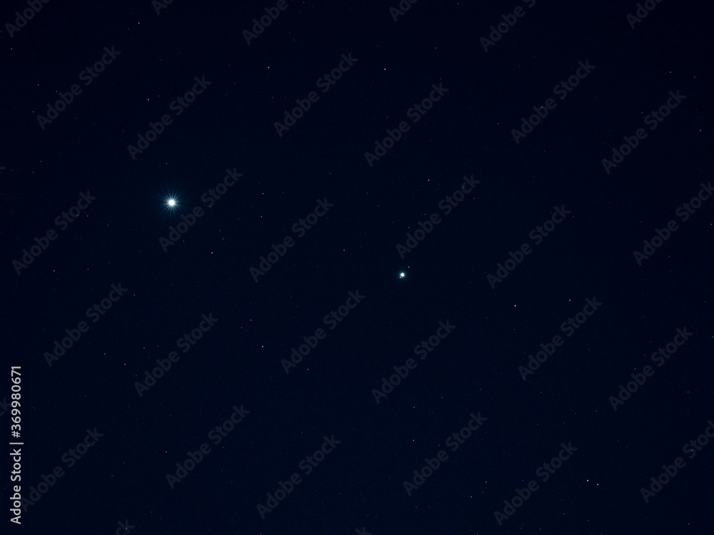 The planets Venus and Jupiter as the morning stars