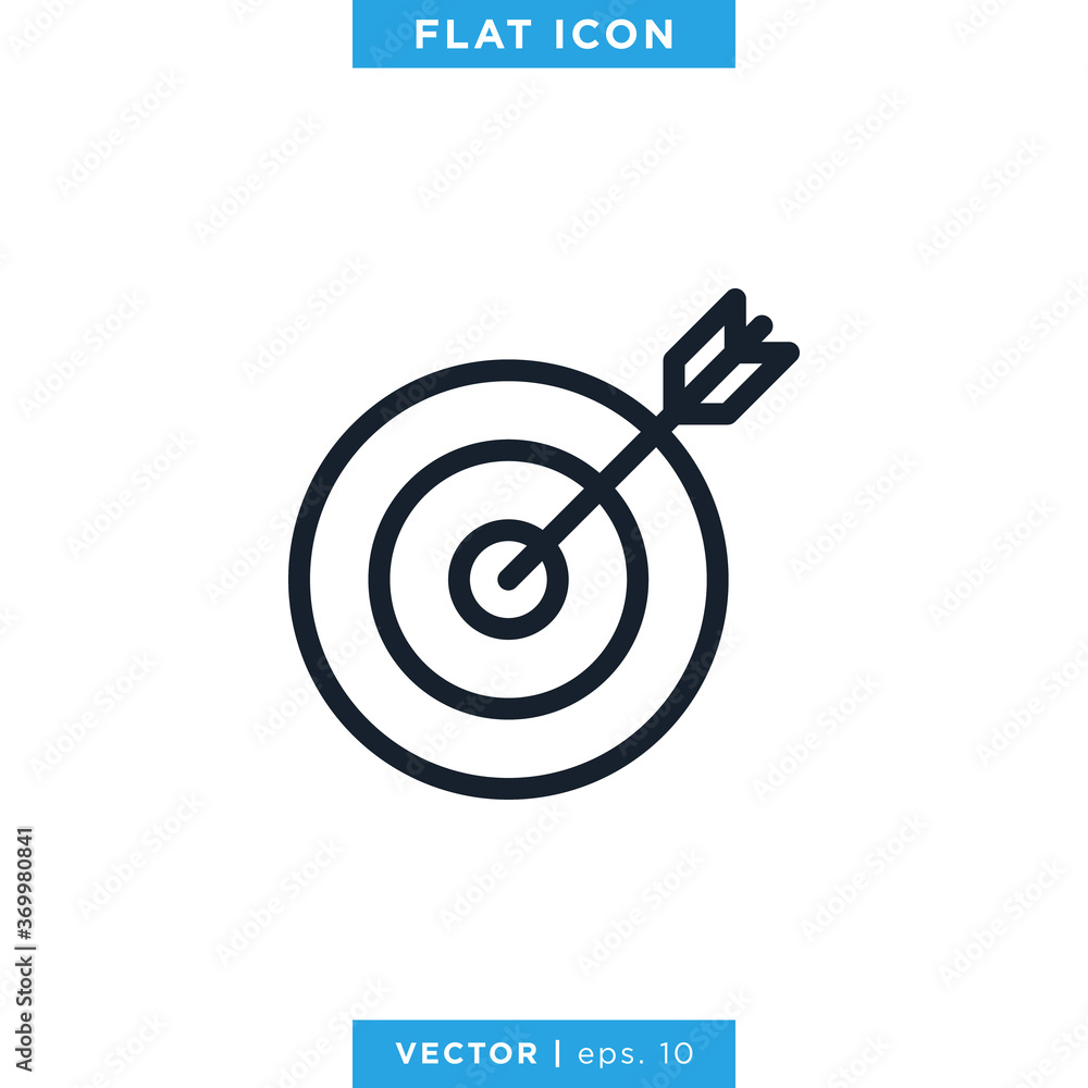Goal icon vector logo design template. Target and Arrow Sign. Goal icon vector logo design template. Target and Arrow Sign.