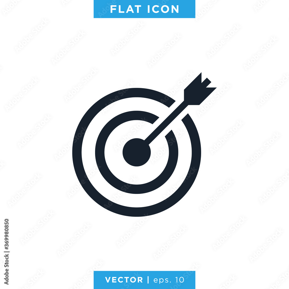 Goal icon vector logo design template. Target and Arrow Sign. Goal icon vector logo design template. Target and Arrow Sign.