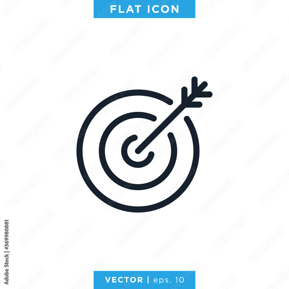 Goal icon vector logo design template. Target and Arrow Sign. Goal icon vector logo design template. Target and Arrow Sign.
