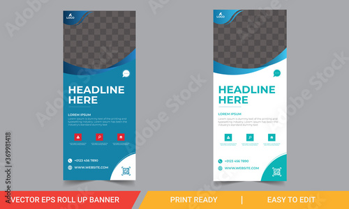 Print ready Red roll up business banner design vertical template vector, advertising presentation abstract geometric background, modern publication display and flag-banner, layout in rectangle size.