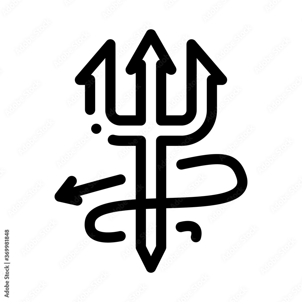 halloween devil trident icon vector. halloween devil trident sign. isolated contour symbol illustration halloween devil trident icon vector. halloween devil trident sign. isolated contour symbol illustration