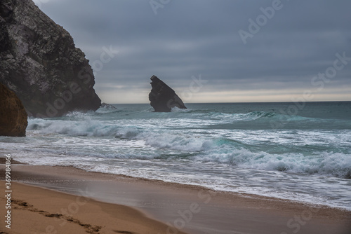 Adraga beach in Sintra, Portugal. photo